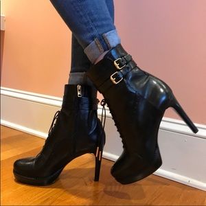 Burberry Brogue Leather Booties. Worn once